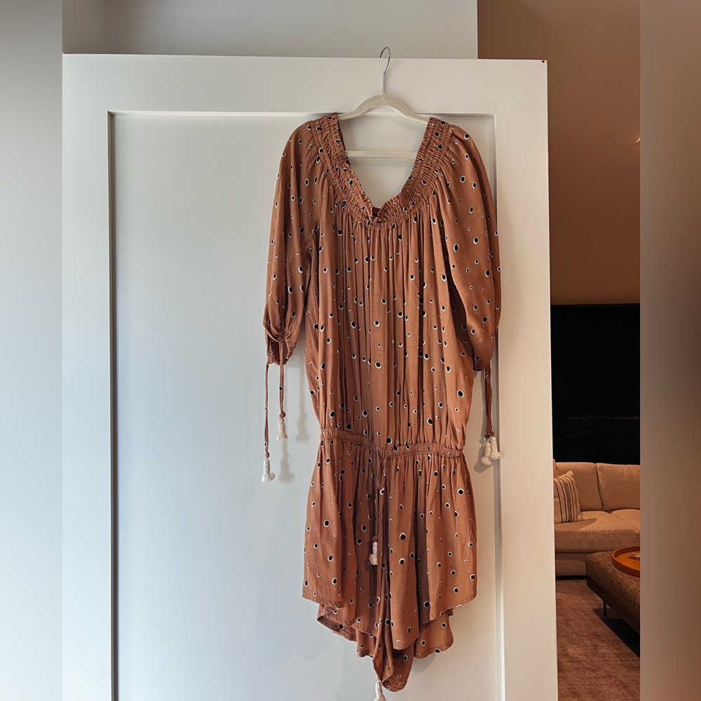 Faithfull the Brand Terracotta Long Sleeve Dress